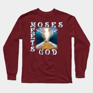 Moses Meets God Parting of the Red Sea Miracle Long Sleeve T-Shirt